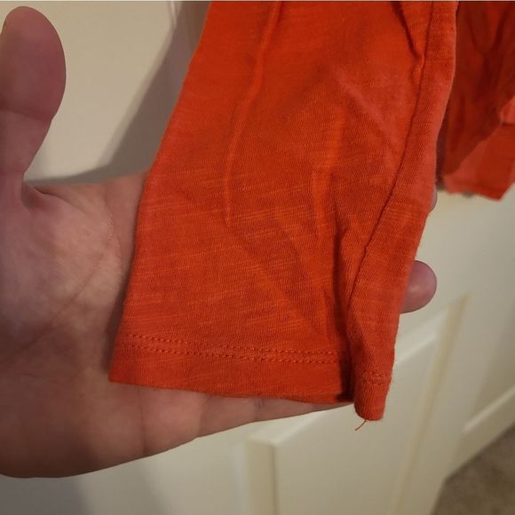 MICHAEL Michael Kors orange high/low long-sleeved pocket tee - Picture 5 of 10